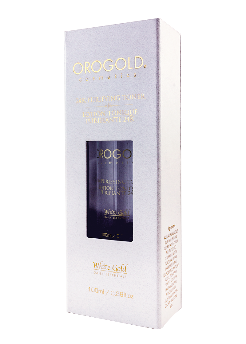 OROGOLD White Gold 24K Purifying Toner in case