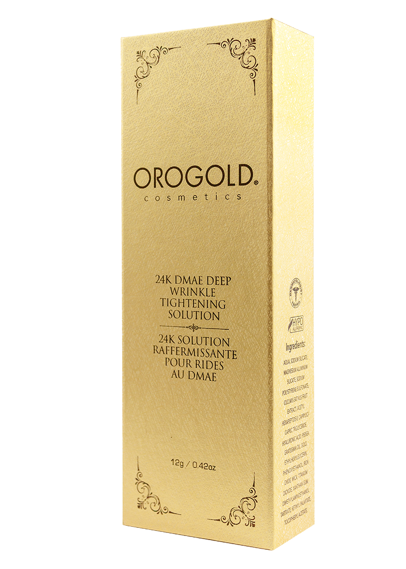 OROGOLD 24k DMAE Deep Wrinkle Tightening Solution – 12g / 0.42 Oz Eye Serum With Hyaluronic Acid